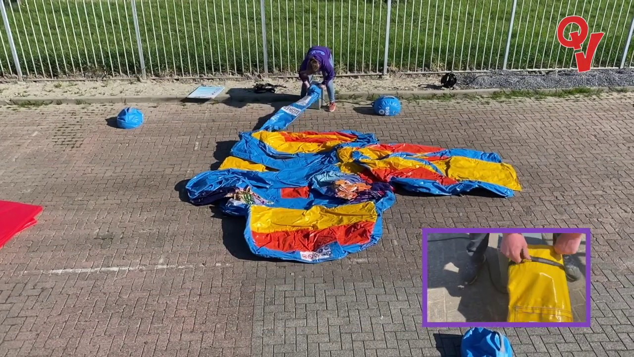Opbouwen Springkussen Seafun Mini met Glijbaan - Qui Vive
