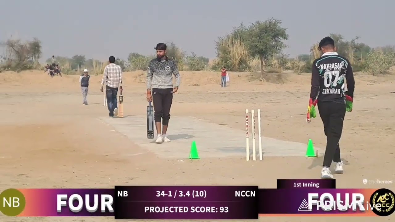 Nakrasar Cricket Club vs Nakrasar B mega semifinal#trending#cricket#live#tennisball#sandeepramdevra🙏