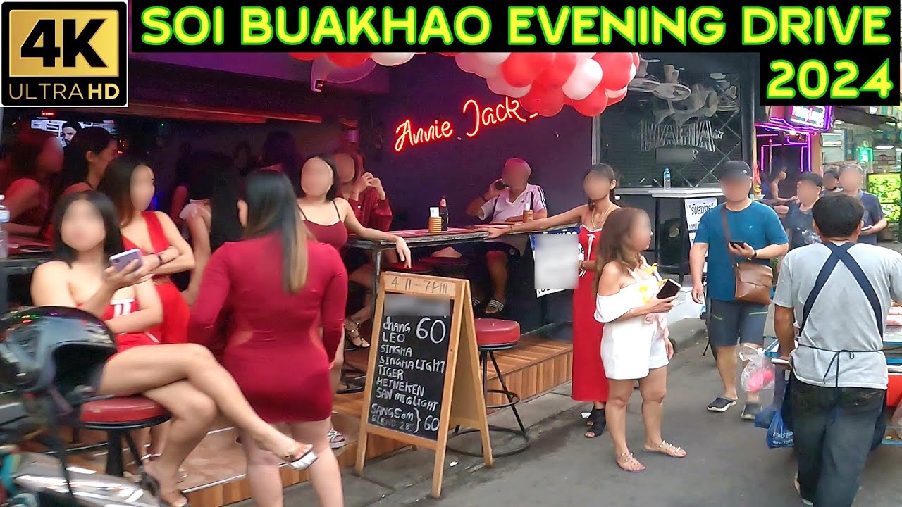 Soi Buakhao Evening Drive   January 2024 Pattaya Thailand