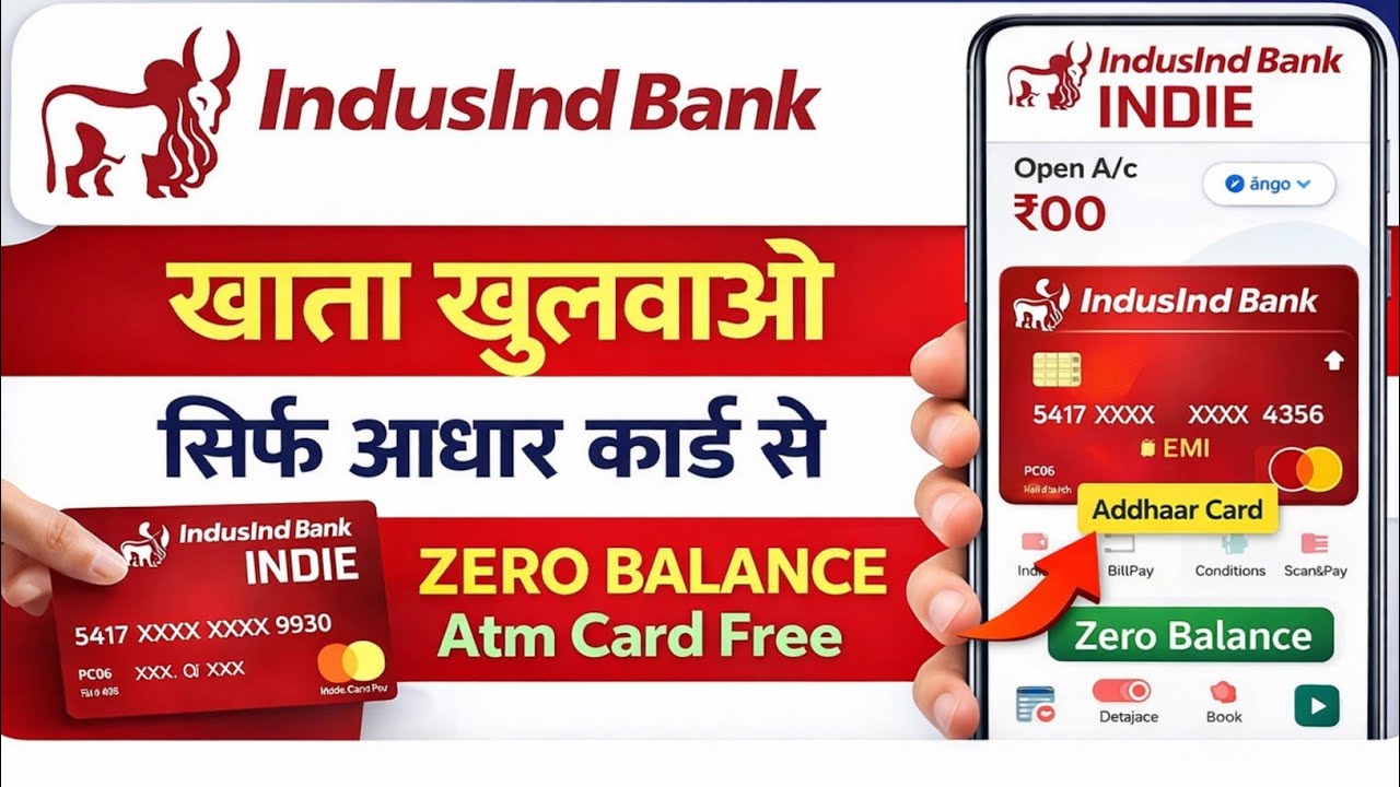 Indie App | Indusind Bank Zero Balance Account Opening Online | Indie 0 Balance Account