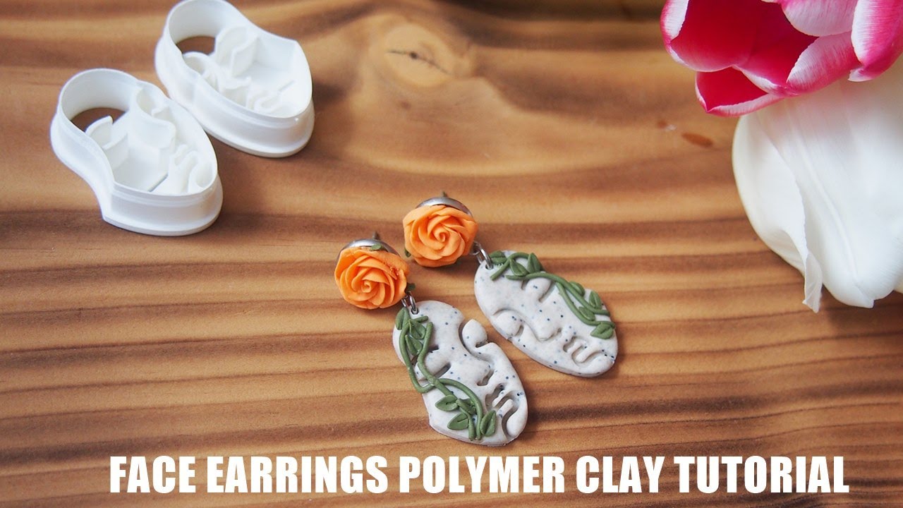 Face Earrings Polymer Clay Tutorial | Female Face Floral Earrings | Mother Nature Inspired Earrings