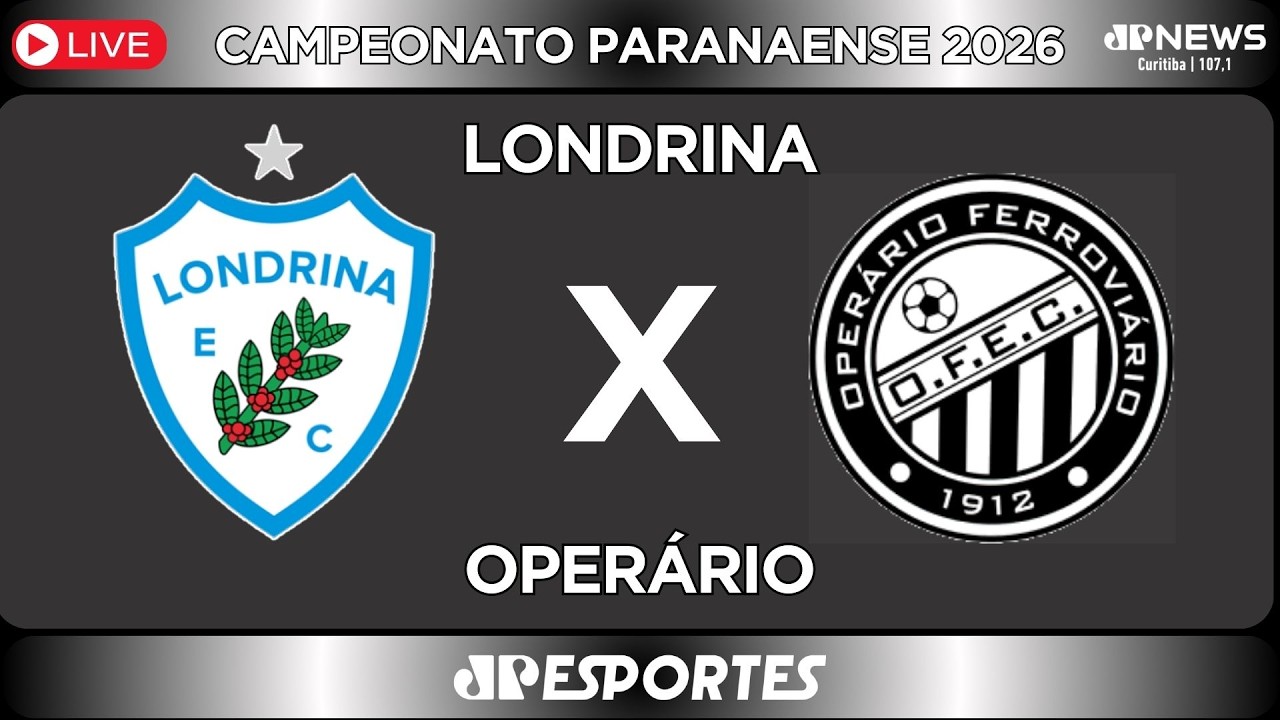 🔴#AOVIVO: Londrina vs Operário | INÍCIO 16:00 | 07/03/2026 | #CAMPEONATOPARANAENSE JPNews Curitiba