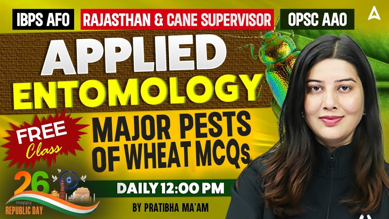 Applied Entomology Major Pests Of Wheat MCQs | IBPS AFO | Rajasthan Cane supervisor | OPSC AAO