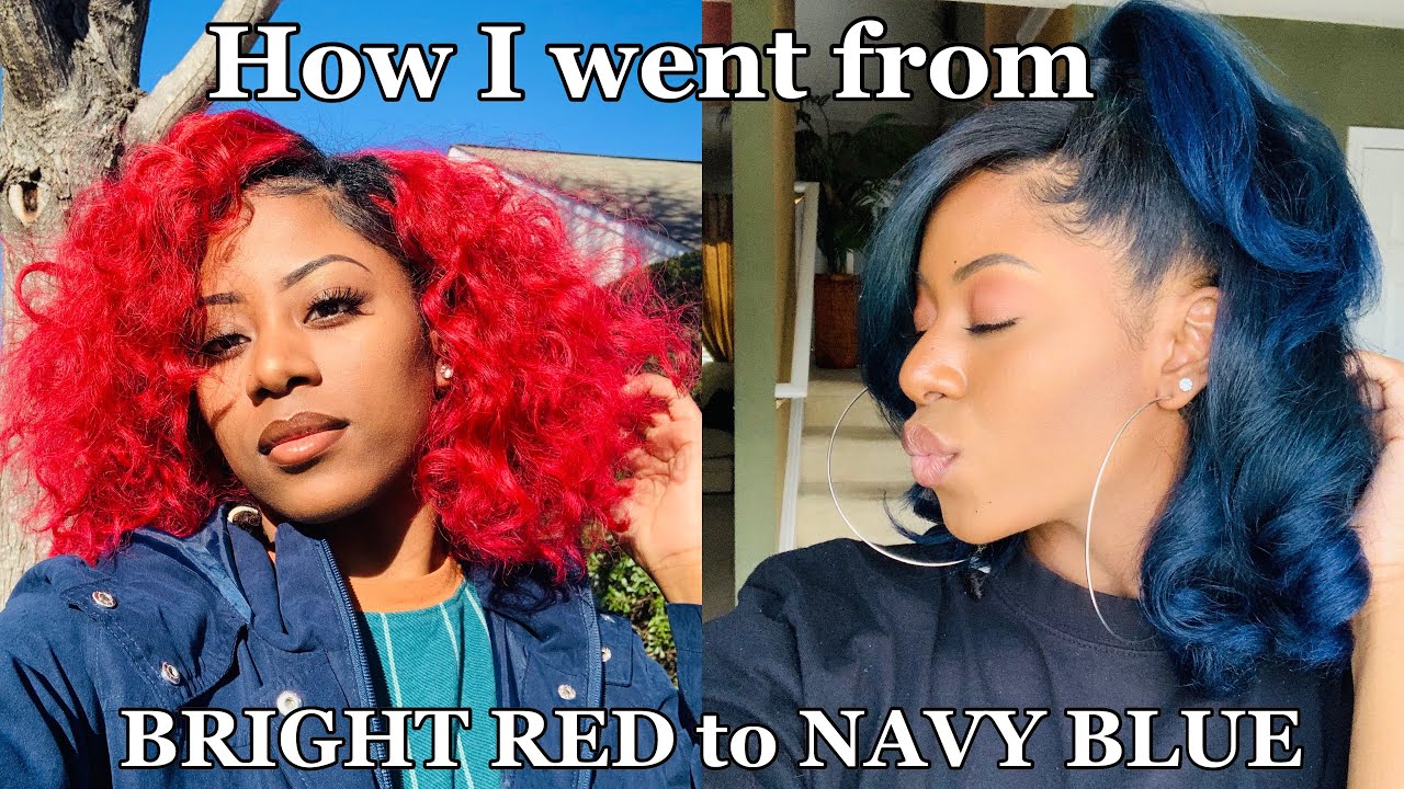 I DYED MY NATURAL HAIR MIDNIGHT/NAVY BLUE😱💙
