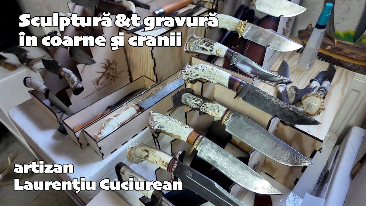 Sculptură și gravură în coarne de cerb și cranii cu artizanul Laurenţiu Cuciurean