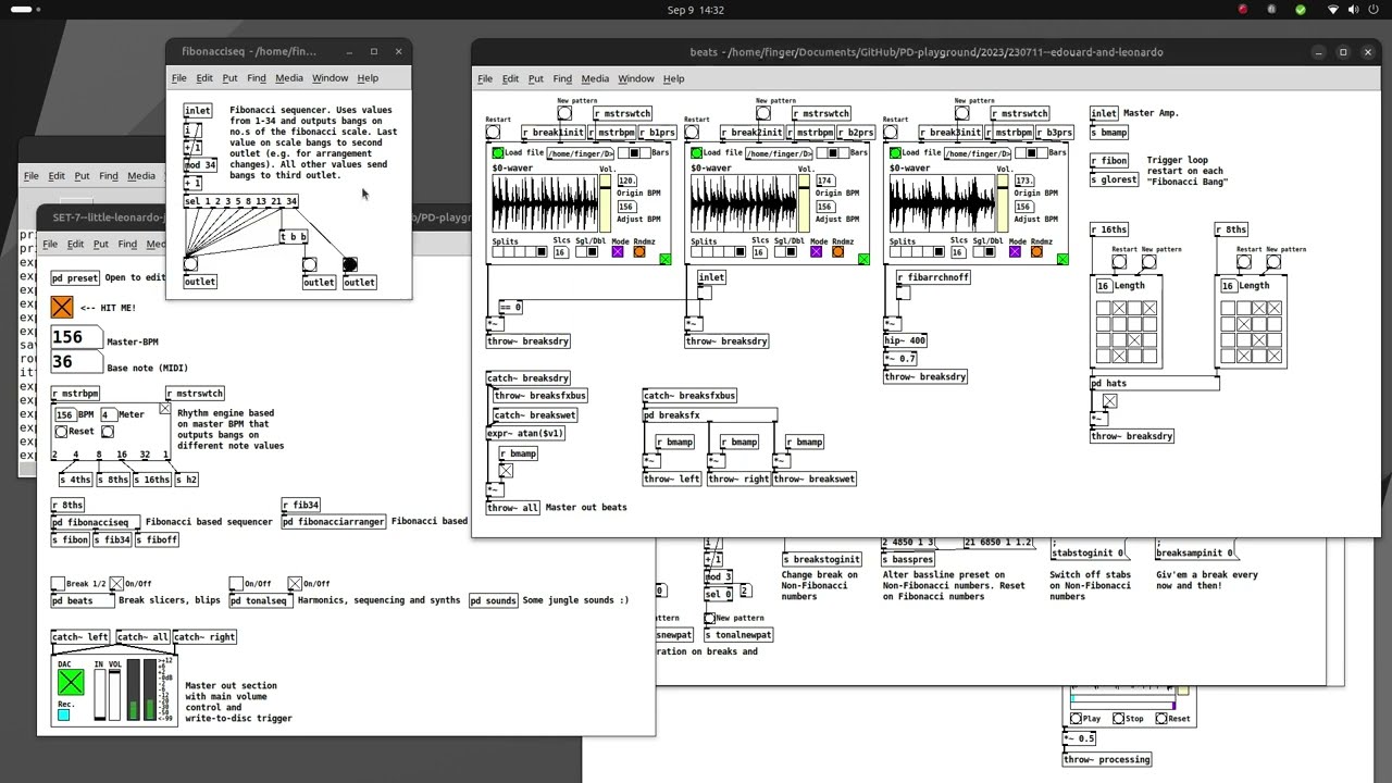 Generating algorithmic Jungle music based on the Fibonacci Sequence in Pure Data