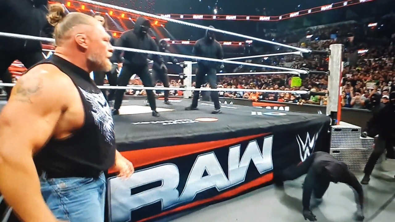 Brock Lesnar attack Seth Rollins and his bodyguar Oba Femi suprise Brock Lesnar WWE Raw 16 March 202