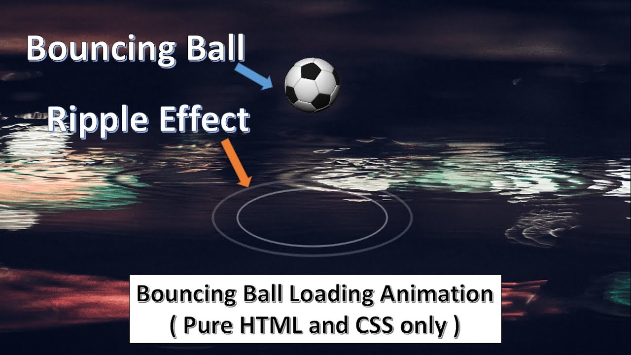 Bouncing Ball With Ripple Effect With Pure CSS | HTML and CSS Loading Animation Ball Image