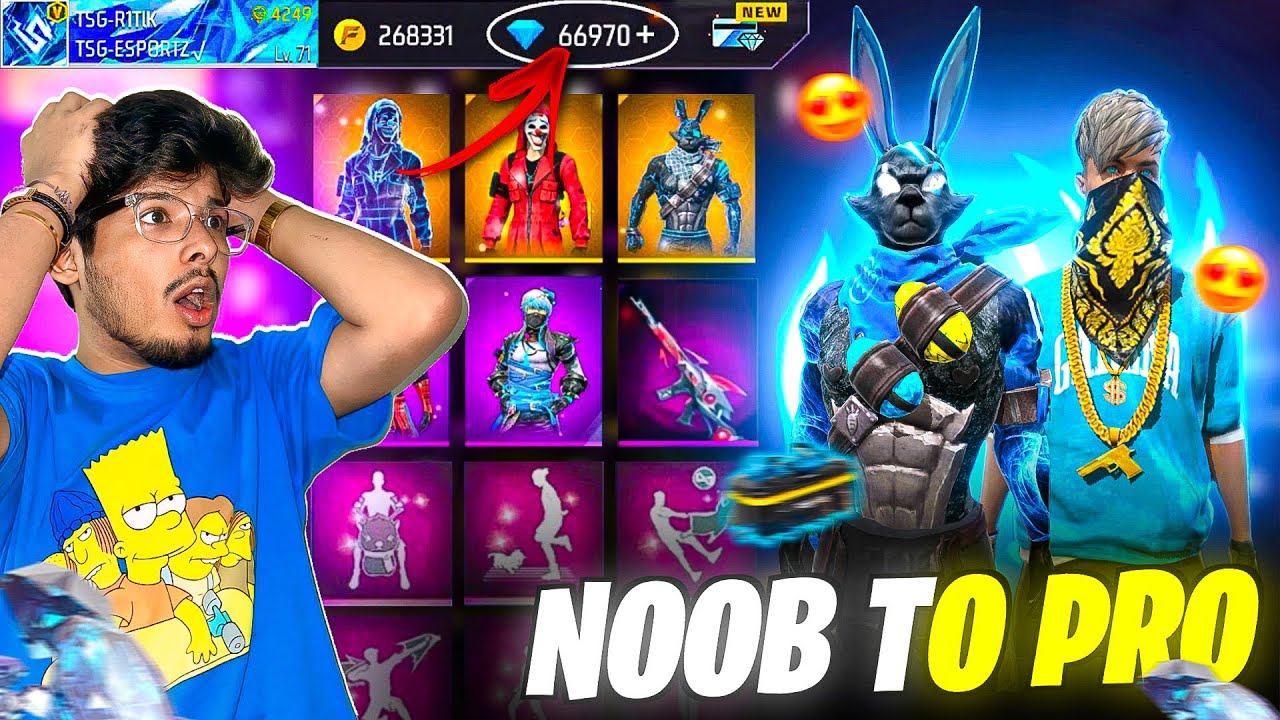 FreeFire Luckiest Player In Indian Region😍Got All Items Permanent And 1000Diamond💎-Garena FreeFire