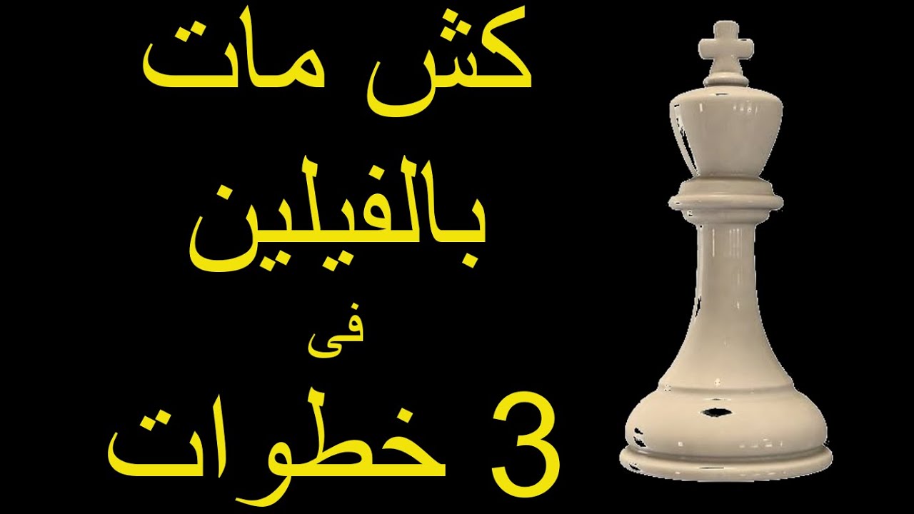 اساسيات الشطرنج كش مات بالفيلين فى 3 خطوات