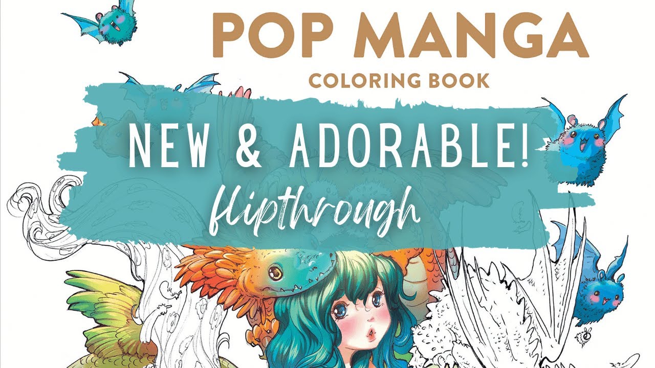 NEW Best of Pop Manga Adult Coloring Book by Camilla d'Errico