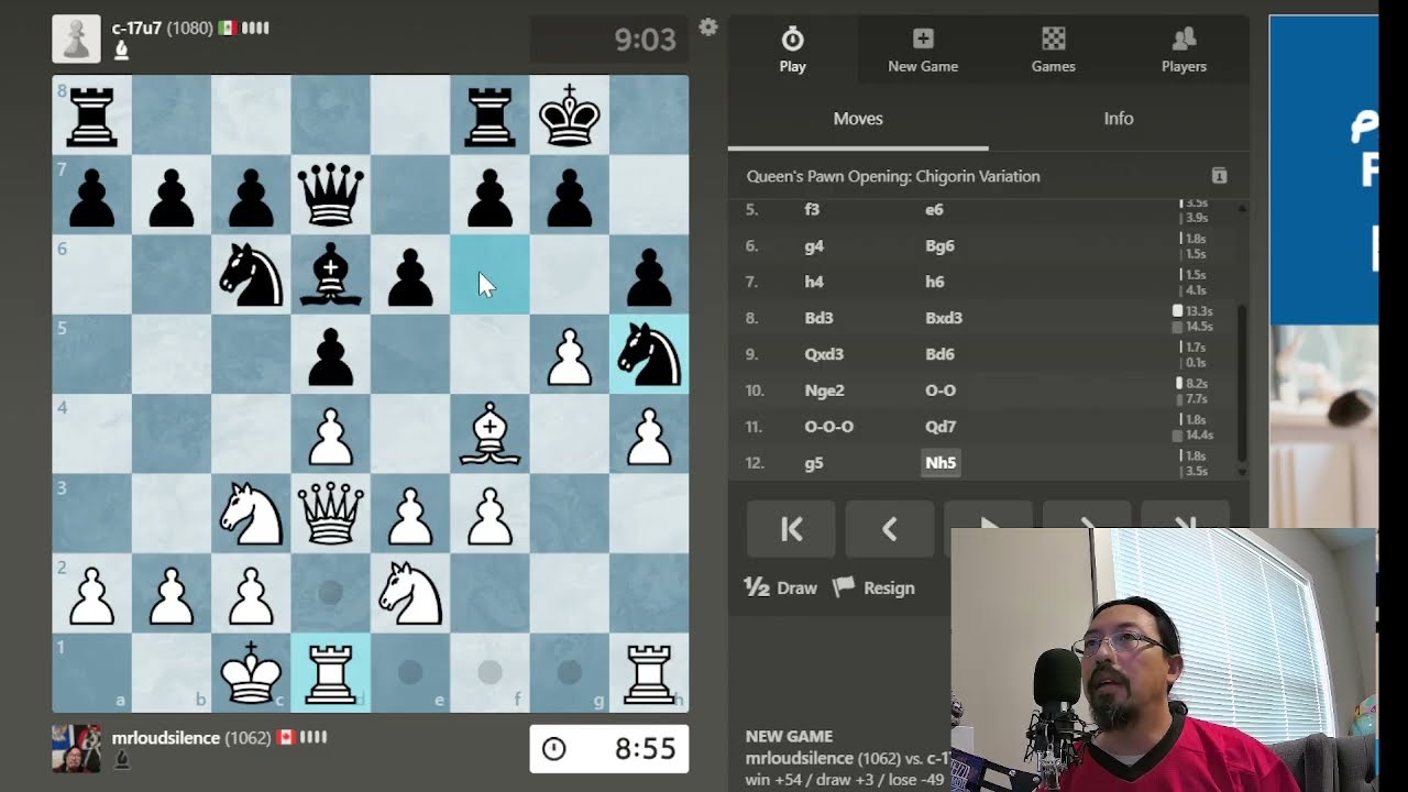 Game 002 - Remember gxh6 to open up king side - Jobava London