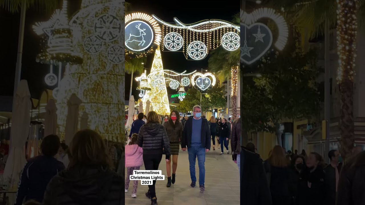 TORREMOLINOS MALAGA SPAIN CHRISTMAS LIGHTS 2021