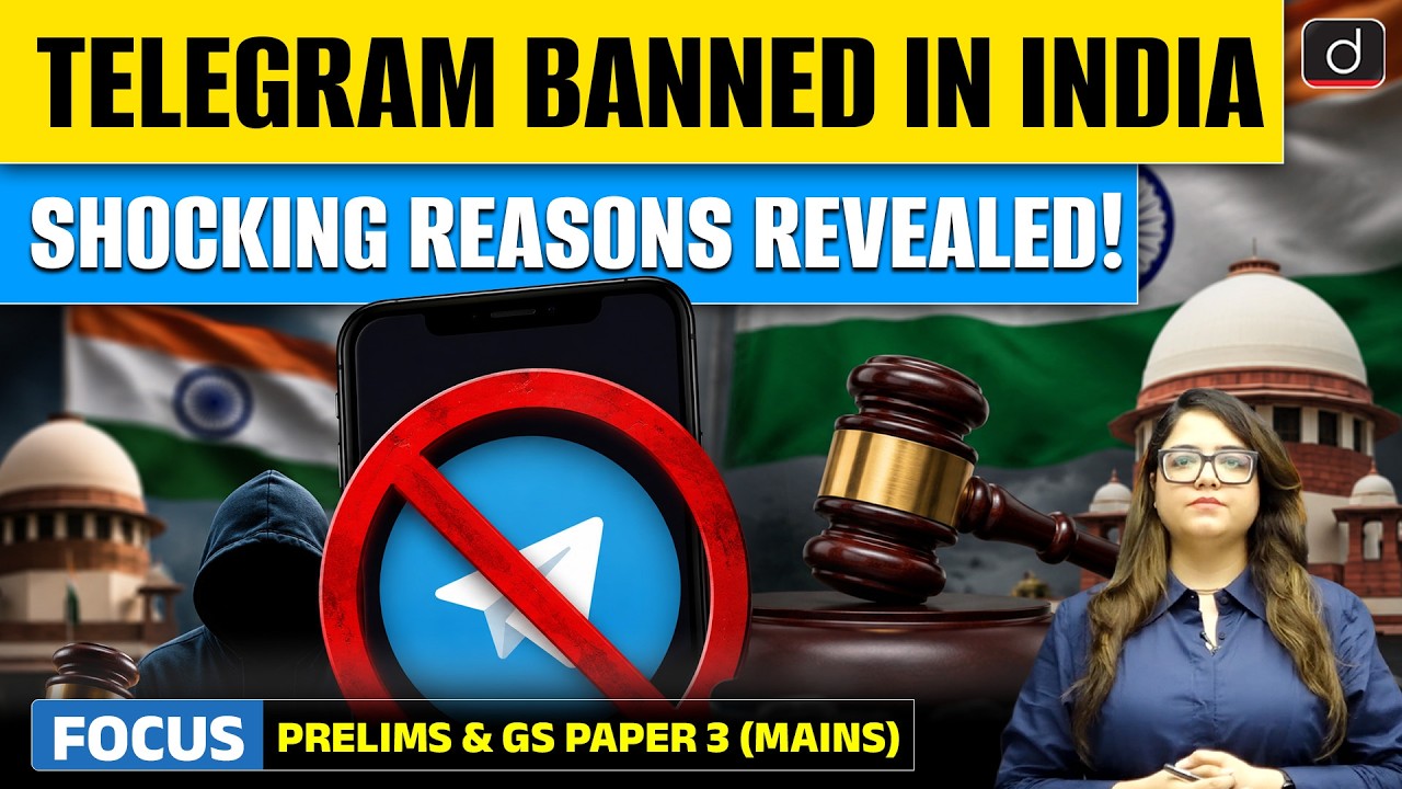 Telegram Ban Explained | Telegram Blocked Ahead of NEET Re-Exam | Latest Update| Drishti IAS English