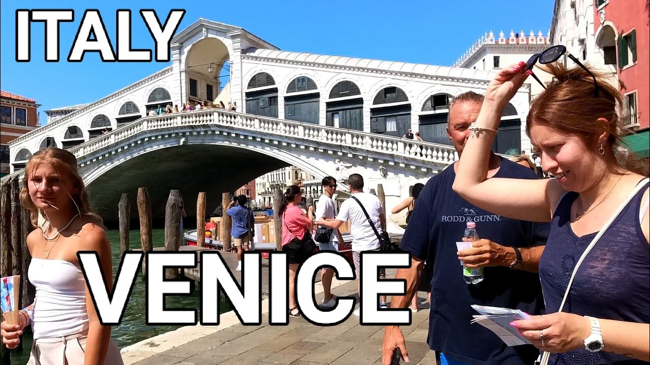 Venice walking tour today 17 July 2024. St. Mark's square to Rialto bridge.