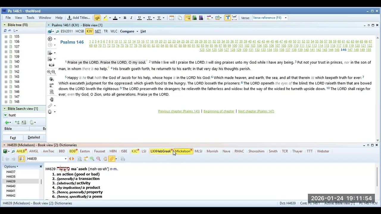 Bible Study Psalms 146 and 147