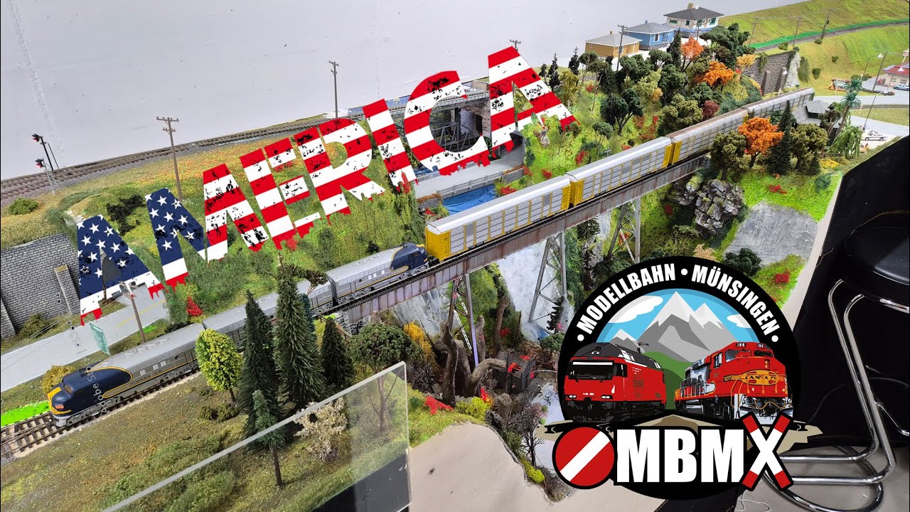 MBM • Modellbahn Münsingen - Fahrbetrieb USA mit walkthrough