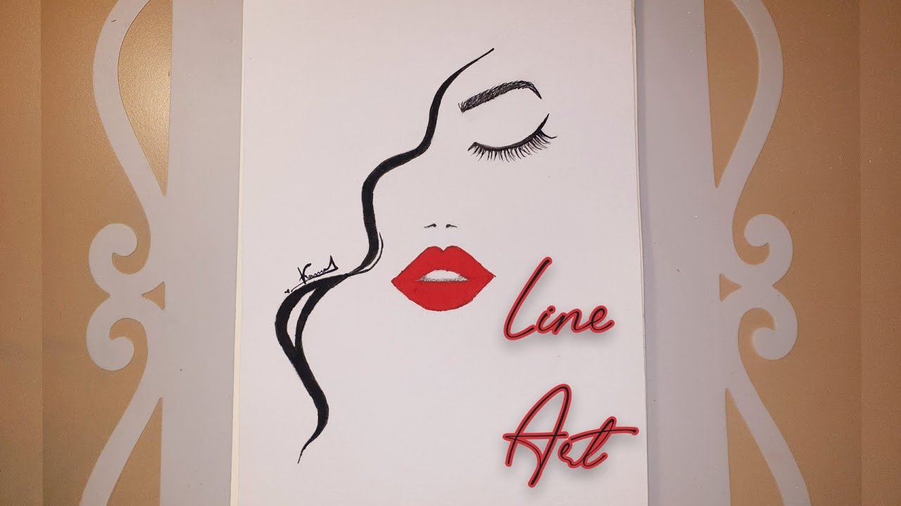Easy Line Art || Face Drawing || Girl Line Art ||Drawing Tutorial |How To Draw LineArt |Girl Drawing