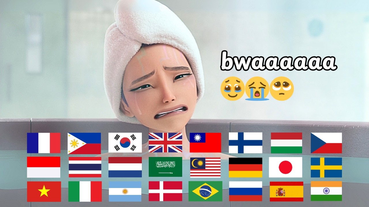 Huntrix's BATHHOUSE CRY in 36 Languages | K-POP DEMON HUNTERS