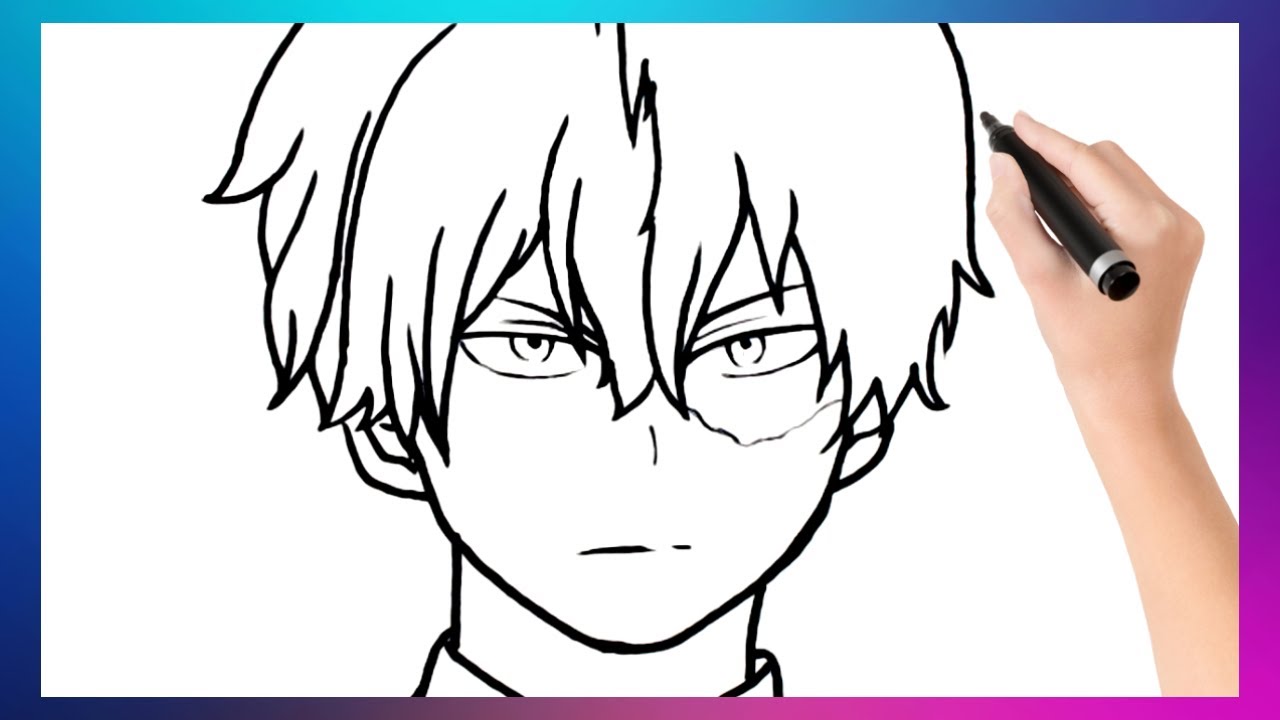 🔥Como dibujar a PASO A PASO A Shoto Todoroki  | boku no hero academia Dibujo 🔥