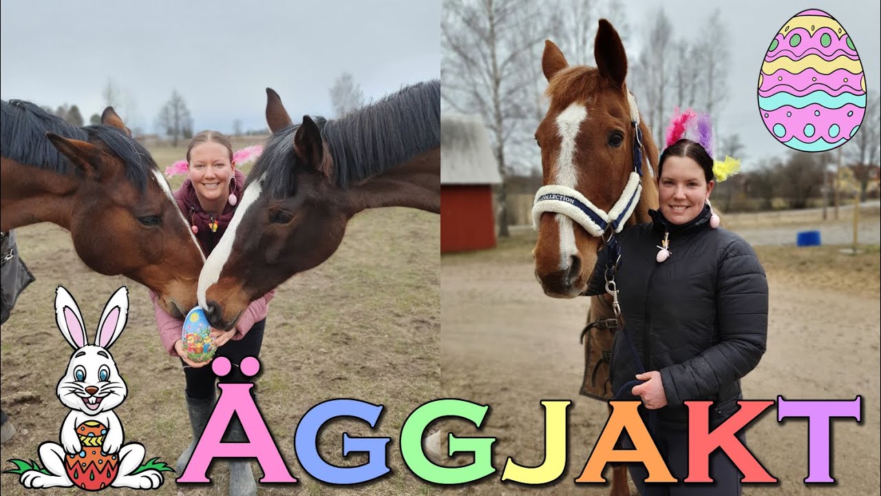 Firar Påsk: Äggjakt i stallet med hästarna ♥