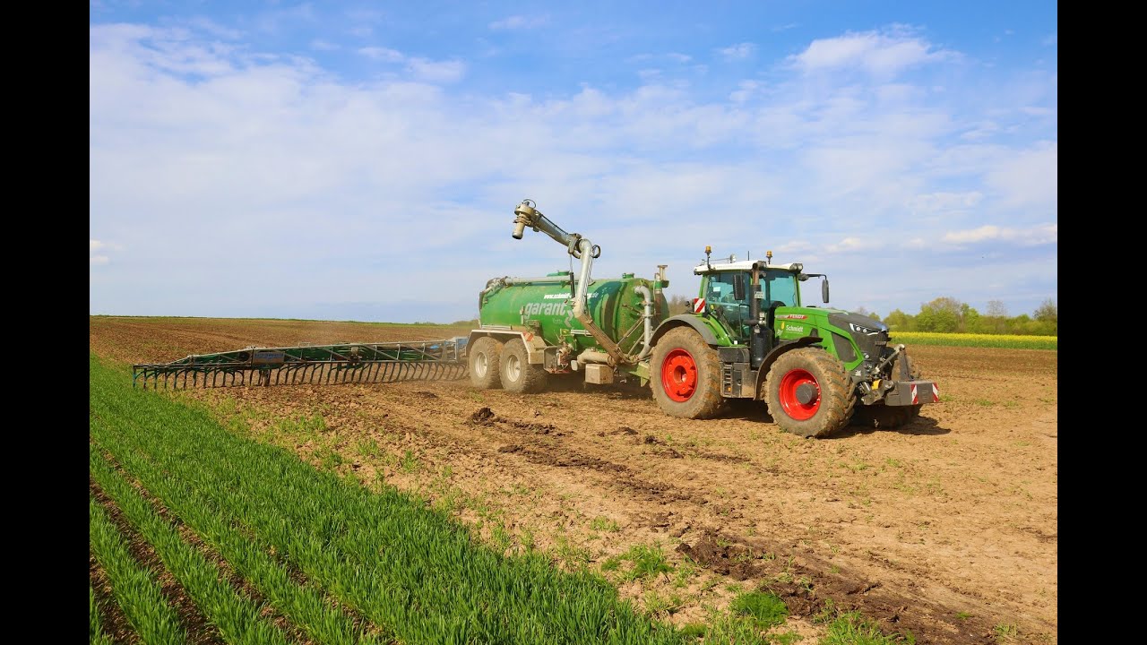 [Gülle Ausbringen] LU Schmidt Ronneburg Fendt Vario 930 mit Garant Fass und Fendt Zubringern