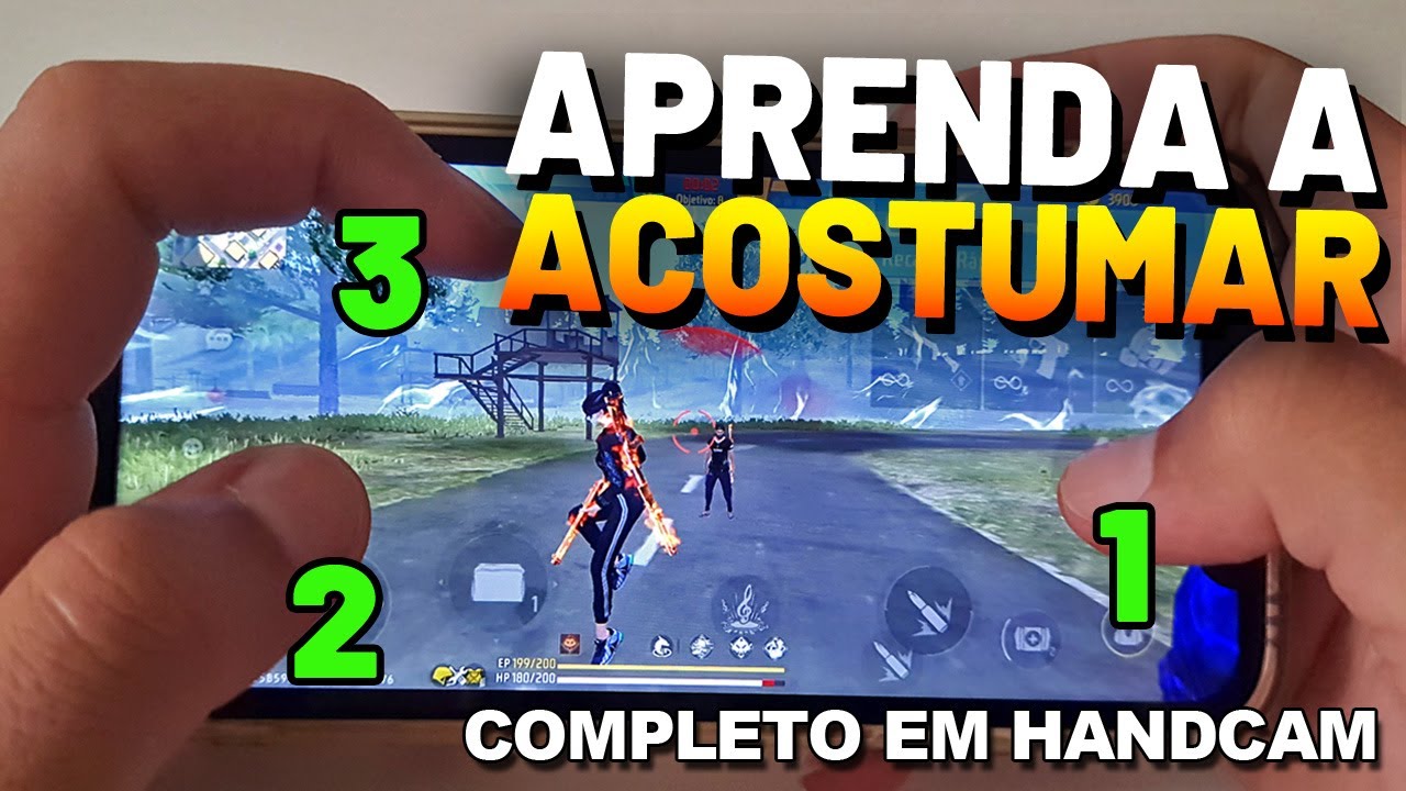 O MÉTODO MAIS FÁCIL PARA ACOSTUMAR COM HUD DE 3 DEDOS (HandCam) FREE FIRE DICAS