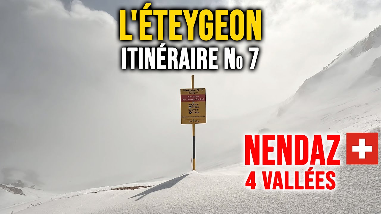 [4K] Skiing Nendaz, L'Éteygeon Itinéraire No 7 - Greppon Blanc, 4 Vallées Switzerland, GoPro HERO13