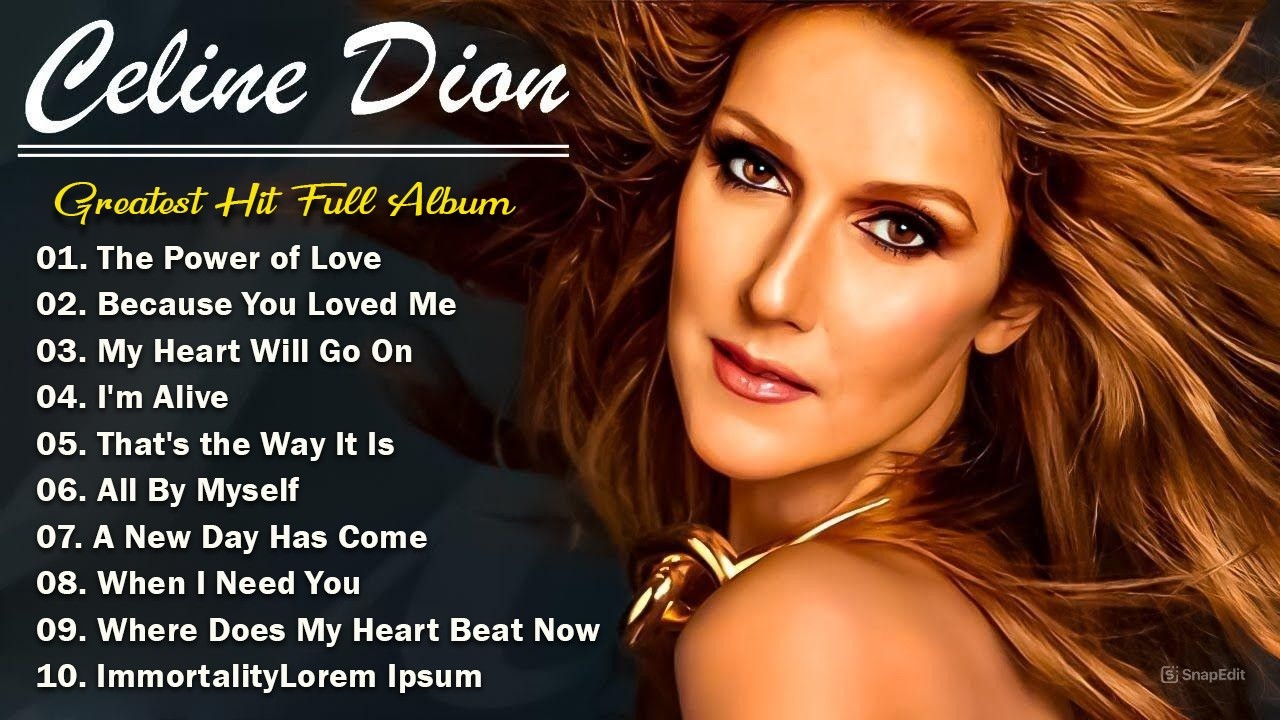 Celine Dion Hits Songs 2026 - Greatest playlist Songs Celine Dion - Best Songs of World Divas