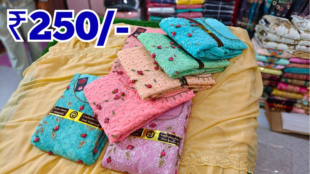 Fancy Wholesale Dress Materials Cotton Suits Pakistani Suits Hyderabad Market