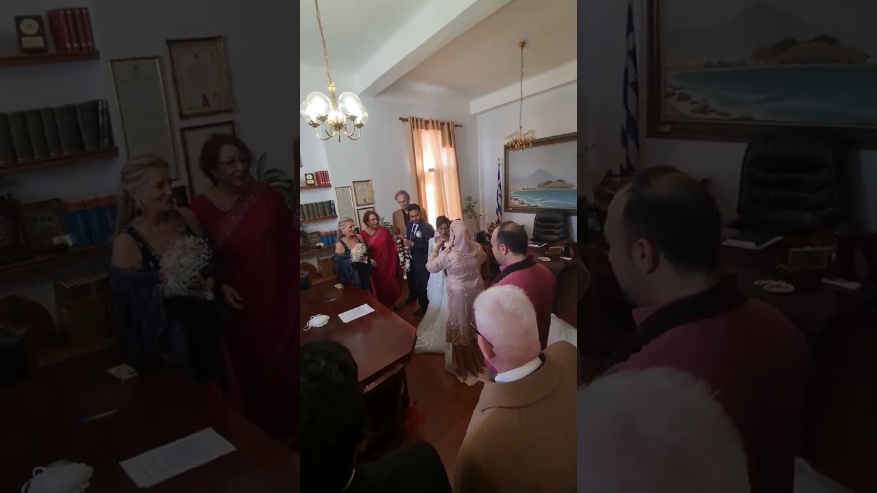 WEDDING CEREMONY IN GREECE .. FRIEND FROM SRILANKA