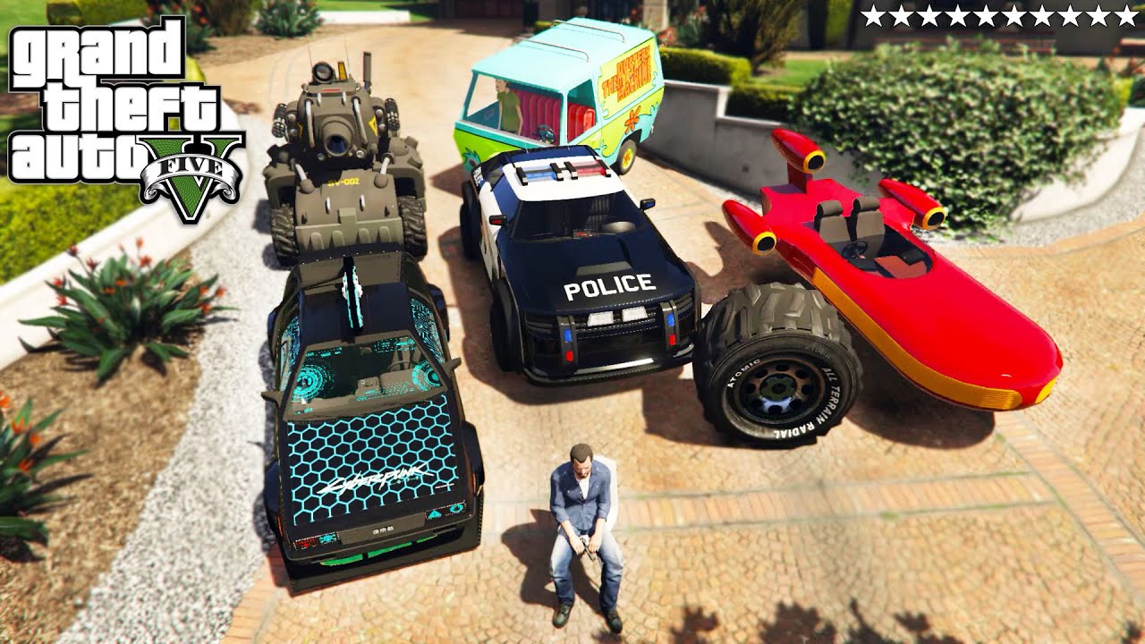 GTA 5 - Stealing Fictional Vehicles With Michael! | (GTA V Real Life Cars #25)