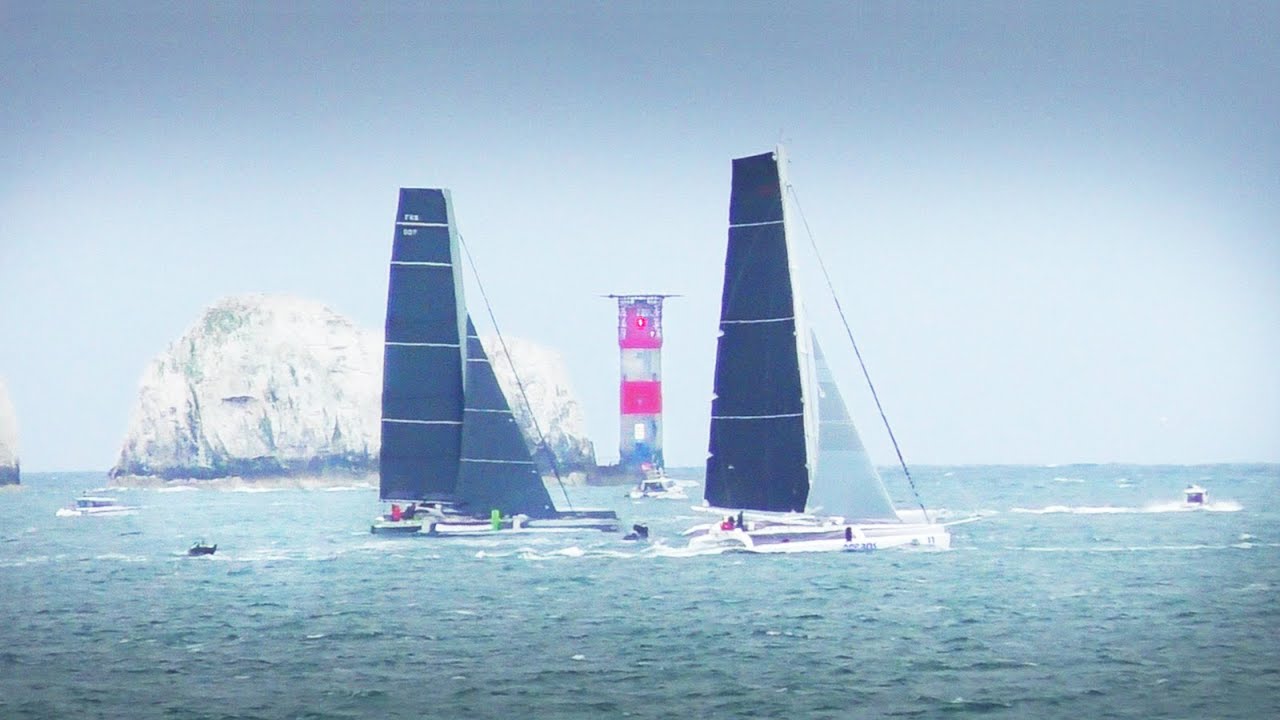 4K Round the Island Race 2025 Wight RTI Hurst Zoulou zulu winner sailing boat navigation 2025 drone