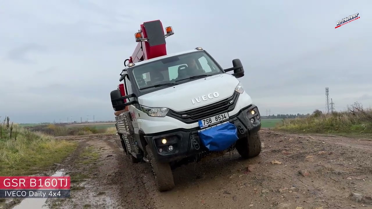 Ter&eacute;nn&iacute; autoplo&scaron;ina s n&aacute;stavbou na m&iacute;ru GSR B160TJ Iveco Daily 4x4 | Rothlehner