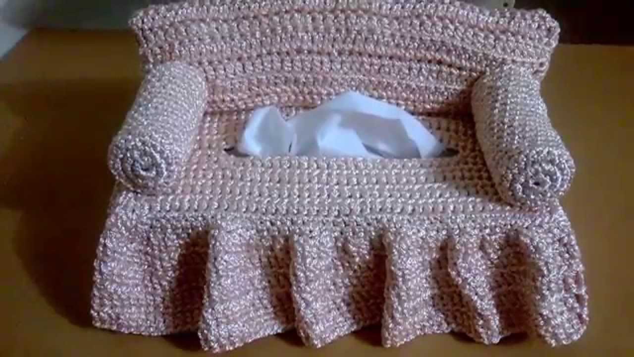 DIVANETTO COPRIBOX FAZZOLETTINI UNCINETTO-TUTORIAL CROCHET
