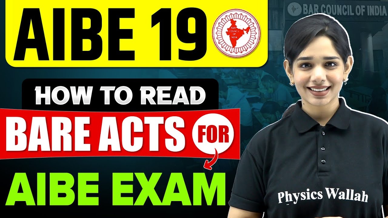 AIBE 19 | How to Read Bare Acts for AIBE Exam | All India Bar Examination | Judiciary Wallah