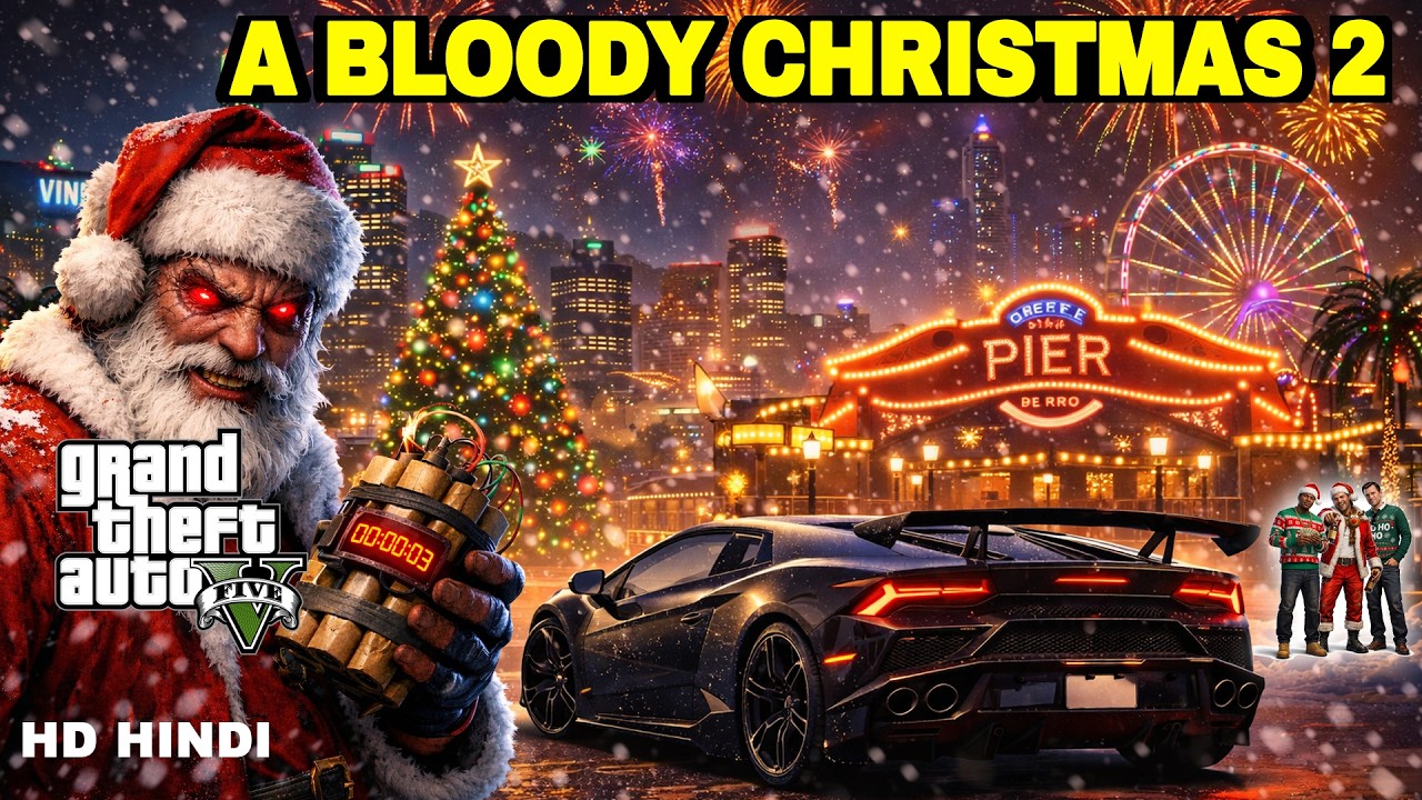 A Bloody Christmas in Gta 5 - PART 2 in Hindi 2025 | Chronicles of Darknight #gta5 #christmas