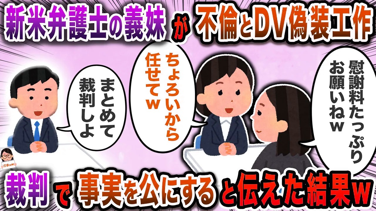 弁護士の義妹が不倫とＤＶの証拠を突き付けてきた→しかし、どれも身に覚えがなく…【スカッと】【伝説のスレ】