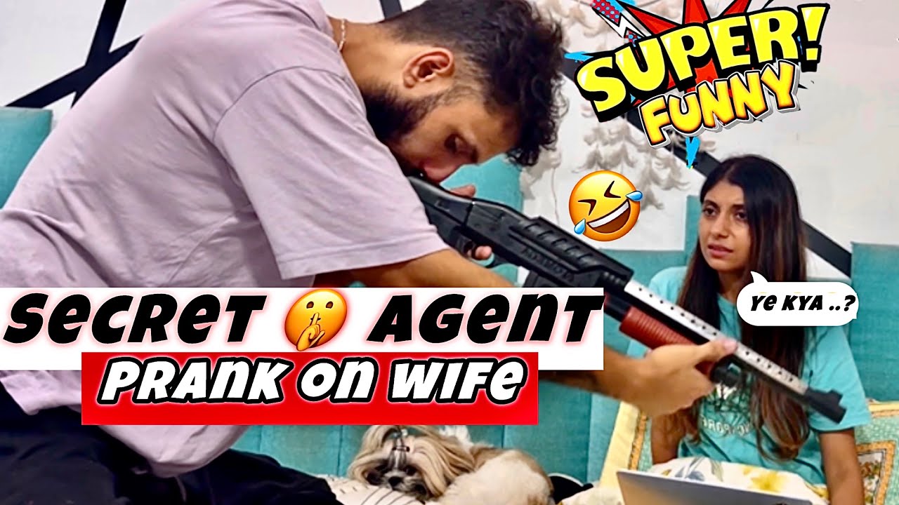 *PRANK*  I am on a mission secret agent prank on my wife I HER reaction is supper funny #prankonwife