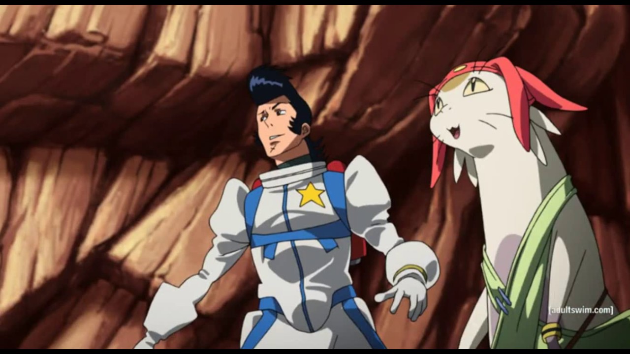 Space dandy Dandy and Meow vs giant aliens