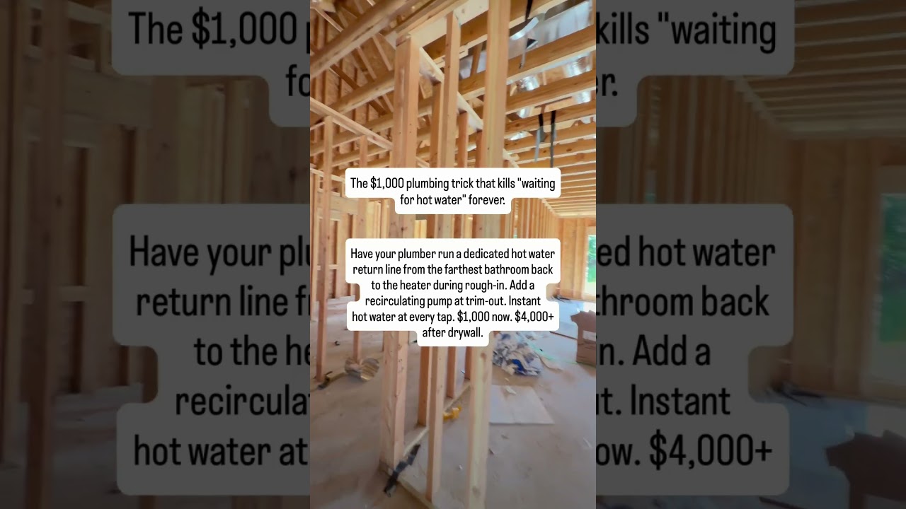 Stop Waiting For Hot Water In Your New Home #shorts