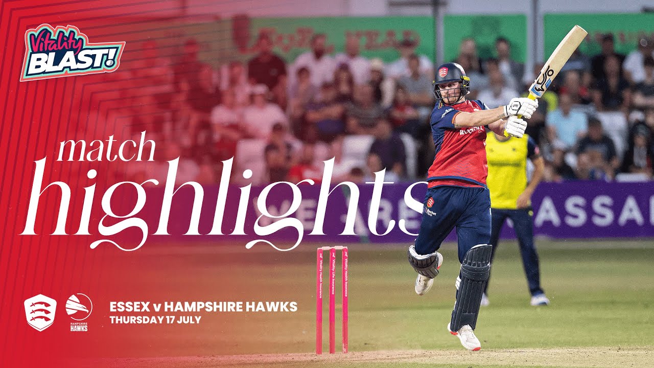 💯 НЕВЕРОЯТНО ОТ КОКСА! | Essex Men – Hampshire Hawks Men — Лучшие моменты | Vitality Blast 2025