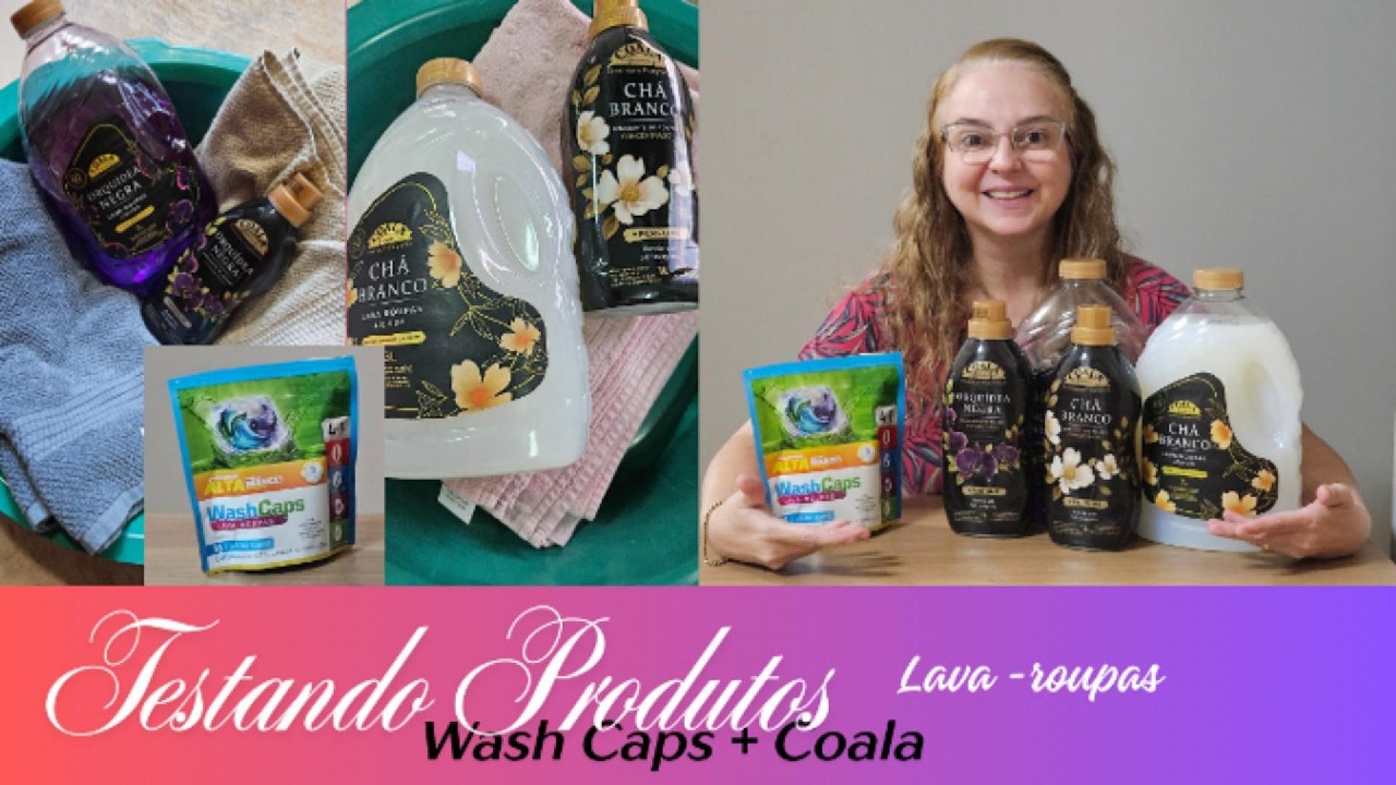 Testando Produtos Lava-roupas | Wash Caps + Coala | Detalhes do Processo + Resultados | Vale a Pena?