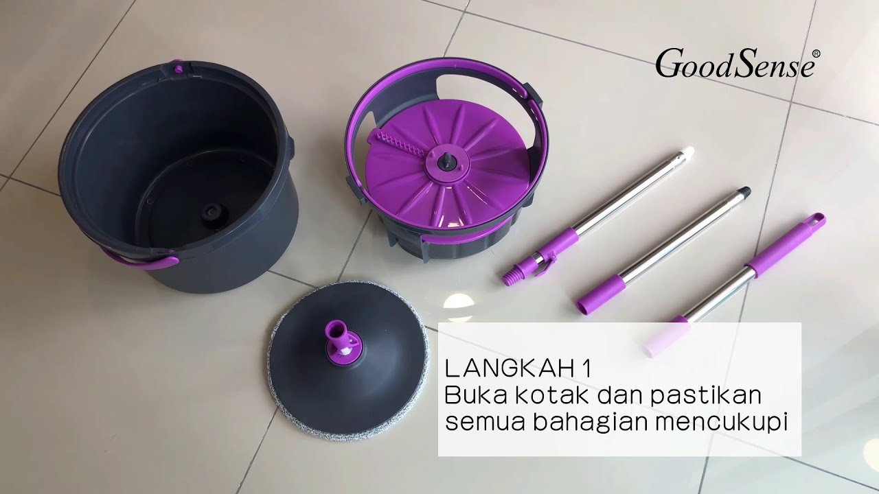 GoodSense Clean Water Spin Mop - Video Tutorial (Bahasa Melayu)