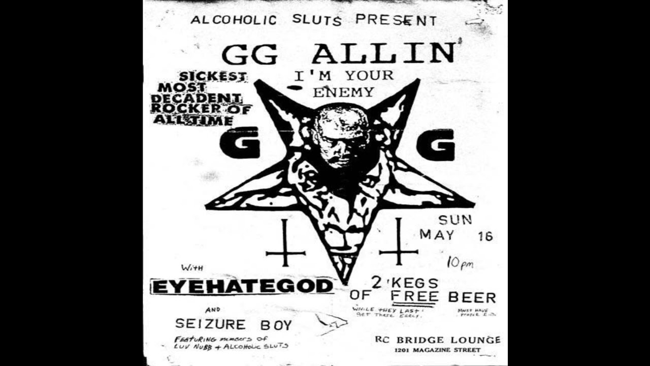 GG Allin - Cunt Sucking Cannibal (Live At The Orpheus Theater, Knoxville, TN, 11-23-1991)