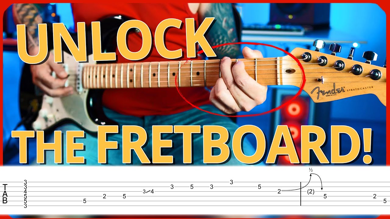 Play Major PENTATONIC Licks Over EVERY Chord with THIS piece! (CAGED System Lesson)