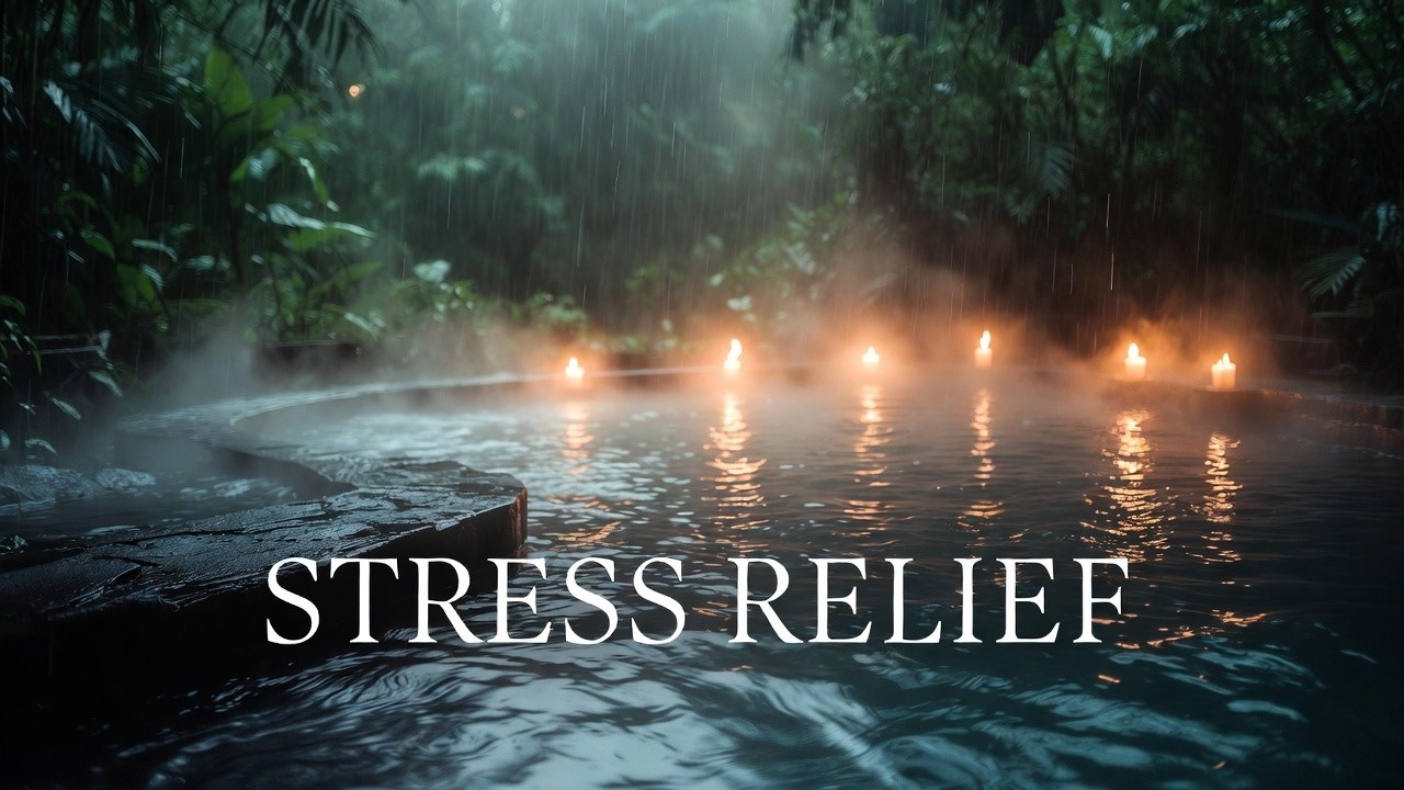 Relaxing Spa Ambience with Gentle Rain 🌧️ Peaceful Stress Relief & Deep Relaxation