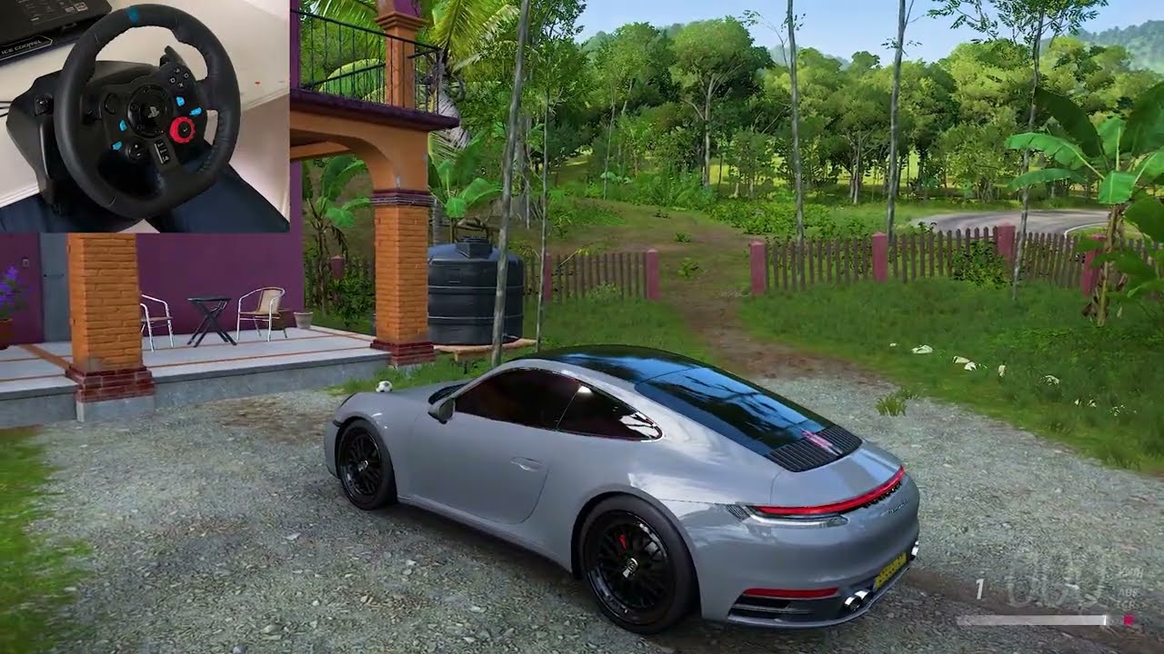 700HP Porsche 911 Carrera S - Forza Horizon 5 -  Steering Wheel Gameplay