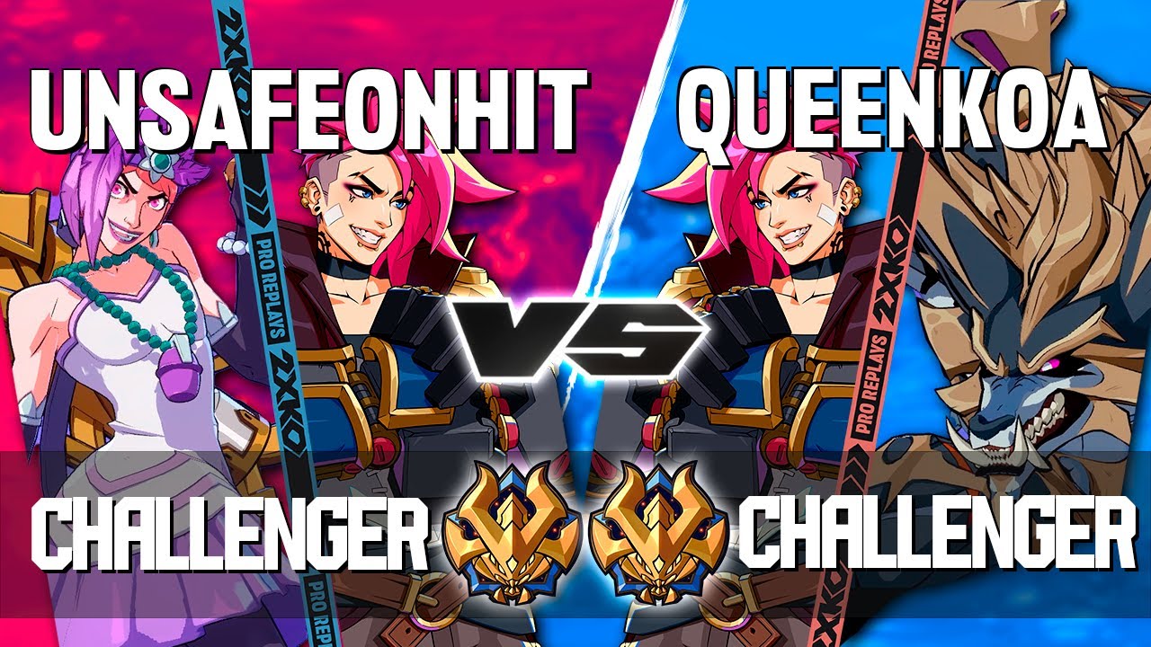 2XKO ▰ UNSAFEONHIT (Vi-Jinx) vs QUEENKOA (Vi-Warwick) ▰ 2XKO Pro level replays