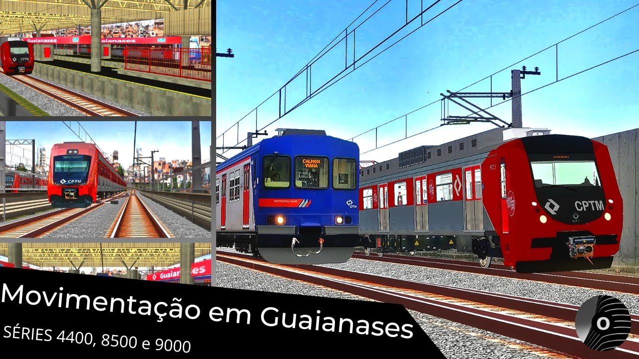 OpenBVE - MOVIMENTAÇÃO DE TRENS SÉRIE 4400, 8500 e 9000 em GUAIANASES! Linha 11 Coral